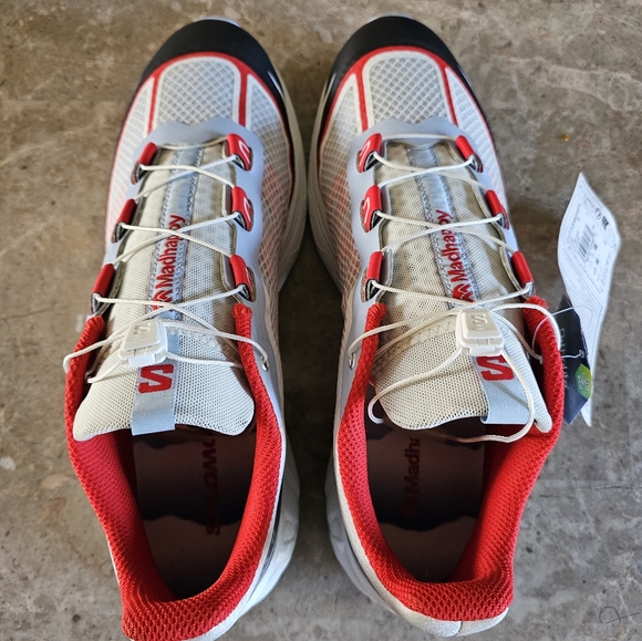 Madhappy X Salomon XT-6 FT cloud white/red trail running shoes men's size 11.5 l - Picture 4 of 14